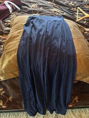 aerie Navy Boot Cut Trousers with Flowing Legs